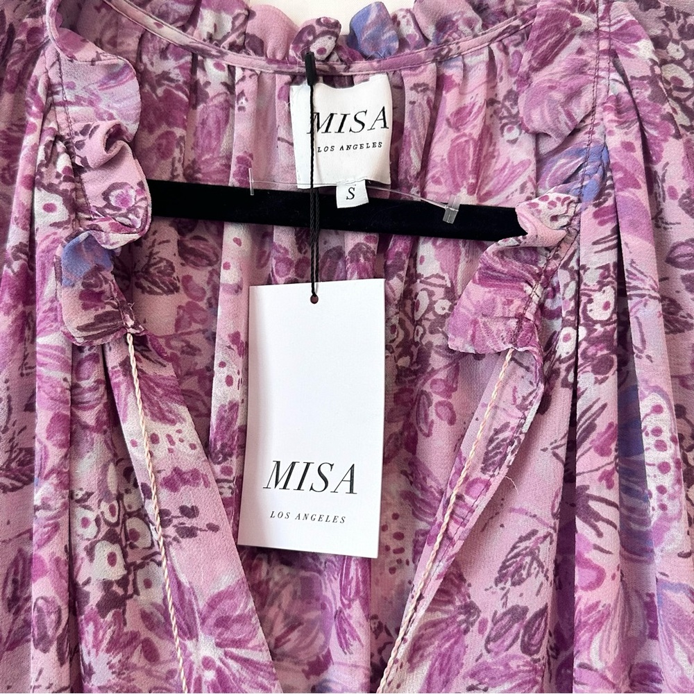 Misa Los Angeles Purple Floral Dress - Picture 2 of 5
